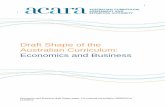 Draft Shape of the Australian Curriculum: Economics and ...€¦ · The nature of Economics and Business ... The Australian Curriculum: Economics and Business makes a unique ... Scope