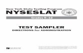 New York State Testing Program NYSESLAT · Listening Test ... Copyright © 2013 by New York State Education Department. ... as a Second Language Achievement Test (NYSESLAT).