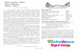 Buccaneer Bay Newsletter 1 of 26 Buccaneer Bay Newsletter May, 2017 Note from the Editor Published Since April 1997 It is already May 6 as I finish up this month’s newsletter, actually