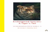 Endangered Species: A Tiger’s Tail - Teacher Bulletin · environmental conservation and protection of all creatures created by God. ... listening, and speaking ... Endangered Species: