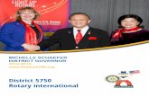 District 5750 Rotary international - ClubRunner · DISTRICT 5750 BYLAWS 40-49 GOVERNOR ... Philippines in February 2006. ... Michelle has a degree in Journalism/Advertising from the