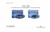 CAT 100 CAT 200 Continuous Analyzer Rosemount AnalyticCAT 200 Continuous Analyzer Transmitter ... Save all instructions for ... The CAT analyzer may utilize not only sample gas but