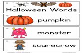 Halloween Words pumpkin monster  Picture-Word Cards   ghost haunted house witch Clipart by: