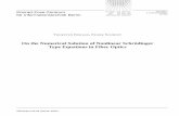 On the Numerical Solution of Nonlinear Schrodinger¨ … · On the Numerical Solution of Nonlinear Schrodinger¨ Type Equations in Fiber Optics Thorsten Hohage1, Frank Schmidt Abstract