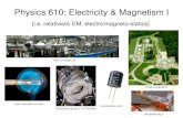 Physics 610: Electricity & Magnetism I - Seth Aubin ...saaubi.people.wm.edu/TeachingWebPages/Physics610_Spring2017/We… · Applications Electro/magneto-statics: - Calculate electric