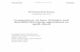 Comparison of Jaro-Winkler and Ratcliff/Obershelp ... · Comparison of Jaro-Winkler and ... algorithms—Jaro-Winkler and Ratcliff/Obershelp—in their application in spell ... Spell