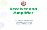 Receiver and Amplifier - Websmemberfiles.freewebs.com/34/73/75277334/documents/OFC Lecture 8... · Receiver and Amplifier Dr. Mohammad Faisal ... Basic Concept: Optical Receiver ...