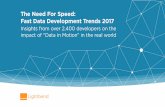 The Need For Speed: Fast Data Development Trends 2017 · The Need For Speed: Fast Data Development Trends 2017 ... The survey was conducted in June ... Moving up the maturity curve,