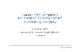 Launch of taxonomies for companies using the K2 …/taxonomies.pdf · Launch of taxonomies for companies using the K2 accounting category 3 October 2017 ... Balancesheet XXX XX XXX