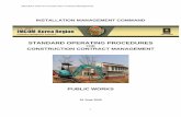 standard operating procedures - USFK · installation management command standard operating procedures for construction contract management public works ... army contracting command,