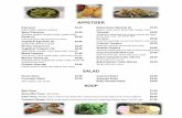 APPETIZER - Wazabi Sushi (5-10-16).pdf · APPETIZER Edamame $2.45 Lightly ... Submarine $9.95 Tempura roll ... Tuna, salmon, yellowtail, crab salad, spring mix, ...