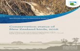 NEW ZEALAND THREAT CLASSIFICATION SERIES 19 · New Zealand Threat Classification Series 19 1 onservation status of New Zealand birds,C 2016 3Hugh A. Robertson1, Karen Baird2, John