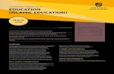 EDUCATION (ISLAMIC EDUCATION) - University of … Dip in Education...the field of Islamic education and Islamic schooling. ... and Islamic Research Methodology ... • Islamic Pedagogy: