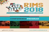 CONFERENCE PROGRAM - RIMS · CONFERENCE PROGRAM Stay current on all ... File:ARM-17-04595-P1_CS_Generic_RIMS18_PreConf-Program-11-6.indd ... GO BIG with our keynote speakers who have