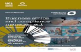 Business ethics and compliance management · 2016-2017 • Edition 1 Business ethics and compliance management  Take a step toward professional business ethics