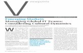 Managing global IT teams: considering cultural dynamicssauterv/DSS/p24-niederman.pdf · managing Global IT Teams: ... Successful global IT team managers combine general distributed