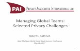 Managing Global Teams: Selected Privacy Challenges May10... · Managing Global Teams: ... many American companies must deal with their global teams. 2. Who is on the Team? What are