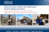 AmeriCorps State and National Grant Opportunities · –Environmental Stewardship –Healthy Futures –Veterans and Military Families . ... planning, admissions, and financial aid
