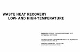 WASTE HEAT RECOVERY LOW- AND HIGH-TEMPERATURE · WASTE HEAT RECOVERY LOW- AND HIGH-TEMPERATURE ... strategies to improve engine efficiency ... Lund –KCFP Increased engine coolant