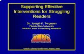 Supporting Effective Interventions for Struggling Readersfcrr.org/science/pdf/torgesen/Coachsconferenceinterventions.pdf · Supporting Effective Interventions for Struggling Readers