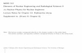 NERS 312 Elements of Nuclear Engineering and …ners311/CourseLibrary/Lecture13.pdf · NERS 312 Elements of Nuclear Engineering and Radiological Sciences II aka Nuclear Physics for
