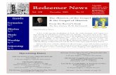 Redeemer News A monthly - Home | Church of the … monthly publication of the Church of the Redeemer— Chestnut Hill, Massachusetts Vol. LVII December 2010 No. 13 Redeemer News Inside