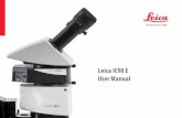 Leica IC90 E User Manual - Microscopes and Imaging ... IC90 E User Manual General Notes 8 Safety Instructions (Continued) Repairs, service work O Refer to the "Safety concept" booklet