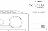 TX-NR636 - Onkyo · TX-NR636 AV RECEIVER Basic Manual Advanced Manual found here  En