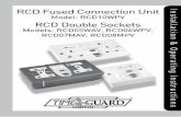 RCD Fused Connection Unit - Timeguard · RCD Fused Connection Unit Model: RCD10WPV RCD Double Sockets ... clamp groove and tighten down the clamp box to retain the cable. ... Trip