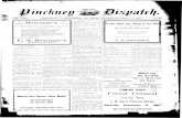 QirnhMj)pinckneylocalhistory.org/Dispatch/1907-09-12.pdfnight, three armed robbers broke into the postoffice and blew open the safe and escaped with about $1,400 in stamps and money.
