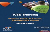 Management Course PROGRAMME - ICSS · Management Course PROGRAMME ... Presentation DFB Head of Security 10:00 ... Learn about the preparation in the relevant stadium premises,