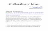 Shellcoding in Linux - exploit-db.com · strace – A tool to trace system calls and signals . Linux Shellcoding We will be using assembly language code for generating the shellcode.