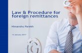 Law & Procedure for foreign remittances - ctconline.orgKPMG.com/in Law & Procedure for foreign remittances 13 January 2017 Himanshu Parekh · 2017-9-8