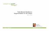 Adaptive Path Reports » Task-Based Audience Segmentation in Six …adaptivepath.org/uploads/documents/apr-007_taskbased.pdf · the value of experience Task-Based Audience Segmentation