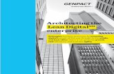 Architecting the Lean Digital SM enterprise - Genpact · 1 Headline: Generating Impact Architecting the Lean Digital SM enterprise Reimagine business processes by extending digital’s