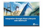 Integration through Plant Lifecycle with BENTLEY · Case Studies Preliminary P&ID ... Process PFDs P&IDs Conceptual Plant Design Detailed Plant Design ... Report 3D Model PXF, DXF