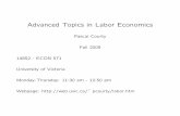 Advanced Topics in Labor Economics - University of Victoriaweb.uvic.ca/~pcourty/Pages from Labor 09.pdf · Advanced Topics in Labor Economics Pascal Courty Fall 2009 ... If this is