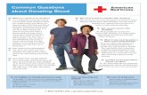 Common Questions about Donating Blood - Chicago€¦ · Common Questions about Donating Blood 1-800-GIVE-LIFE | givebloodgivelife.org Q: What can I expect at my donation? A: In a