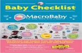 We Will Beat Any Price* - MacroBaby - The Baby Store … Will Beat Any Price* *Local competitor. 01 MacroBaby’s Baby Checklist Feeding ... Baby gym - Baby Einstein / Tiny Love