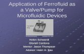 Design of a “Ferro-Wax” Pump/Valve for Microfluidic Devices · a Valve/Pump for Microfluidic Devices Helen Schwerdt ... deposition and leakage For the ferro-wax pump presumably