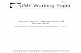 Inclusive Growth: Measurement and Determinants - IMF · Inclusive Growth: Measurement and Determinants ... using data over three decades. ... vital to assess the dynamics and determinants