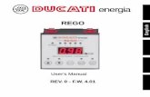REGO - thegioitubu.comthegioitubu.com/resources/HDSD Bo DK Ducaty Rego.pdf · fig. 1 – front and rear panel of rego reactive power controller 12 3 4 5 10 power rego reset alarm