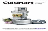 INSTRUCTION AND RECIPE BOOKLET - cuisinart.com shredding disc. ... but only when the food processor motor appliance touches the walls of the garage or ... Makes quick work of removing