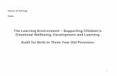 The Learning Environment Supporting Children’s … Learning Environment – Supporting Children’s Emotional Wellbeing, Development and Learning ... Hollow blocks