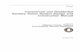 Commercial and Residential Sanitary Sewer System … · Final Commercial and Residential Sanitary Sewer System Design and Construction Manual . Prepared for . Jefferson County, Alabama