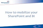How to mobilize your SharePoint and BI - Netwoven · A hub to all your doc ... important updates •Create new status posts, use #hashtags, ... –MicroStrategy MOBILE WEB BROWSER