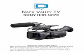 Your tripod is fairly simple to set-up - Napa Valley TV Manual - Simplified.pdf · SONY HXR-NX70 Welcome to the SONY-NX70 This manual was created to provide our members at Napa Valley