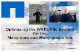 Optimizing)the)WAFL)File)System) forthe) …the)WAFL)File)System) forthe) Many9coreand)Many 9mediaEra Matthew(Curtis .Maury,(PhD mcm@netapp.com 1 ©2016( NetApp,Inc.Allrightsreserved.