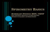 SPIROMETRY BASICS - Confex CHILDREN’S HOSPITAL OF PHILADELPHIA DIVISION OF ALLERGY AND IMMUNOLOGY PORTABLE COMPUTERIZED SPIROMETRY WITH BUILT IN INCENTIVES WHAT IS SPIROMETRY? Use