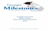 Analytic Geometry Mathematics Item and Scoring Sampler … ·  · 2018-03-09The Georgia Milestones Analytic Geometry assessment is a criterion-referenced test designed to provide